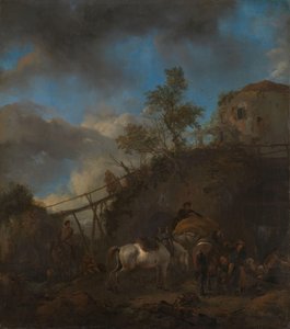 Herrero herrando un caballo de Philips Wouwerman