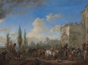 La salida para la caza de Philips Wouwerman