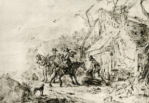 Parada en la taberna de Philips Wouwerman