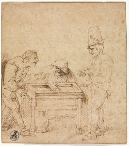 Los jugadores de tric-trac, c. 1660 de Philips de Koninck
