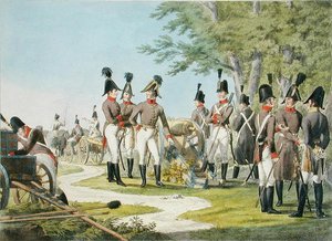 La nueva artillería y equipo del Ejército Imperial Real Austriaco después de las Guerras Napoleónicas, c.1820 de Phillip von (after) Stubenrauch