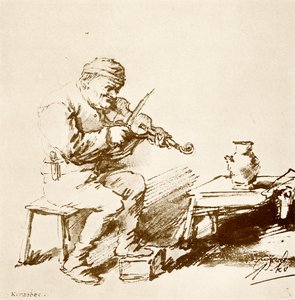 El violinista del pueblo de Phillips de Koninck
