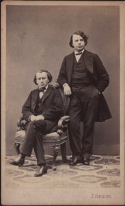 Johannes Brahms 1833-1897 y Josef Joachim 1831-1907, 1867 de Photo studio J. Reiner.