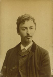 Retrato de Vilhelm Hammershøi 1864-1916, 1891 de Photo studio Müller and Co..