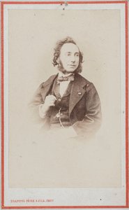 Retrato del violinista y compositor Camillo Sivori de Photo studio Trantoul Père and Fils.