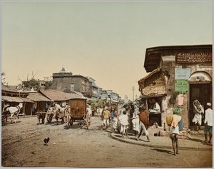 India. Calcuta. Upper Chitpore Road (A), después de la foto del Dr. Kurt Boeck de Photoglob Co. (Zurich, active c. 1890 1910)