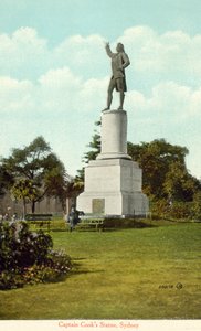 Estatua del Capitán Cook, Sydney (foto en color)