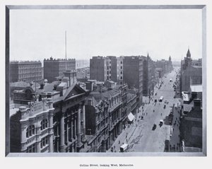 Calle Collins, mirando al oeste, Melbourne de Photographer Australian