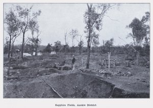Campos de zafiro, distrito de Anakie