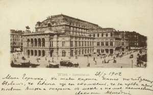Ópera Estatal de Viena (foto en blanco y negro)
