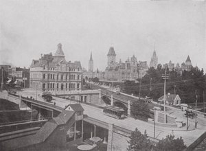 Puentes Dufferin y Sappers, Oficina de Correos y Edificios del Parlamento, Ottawa