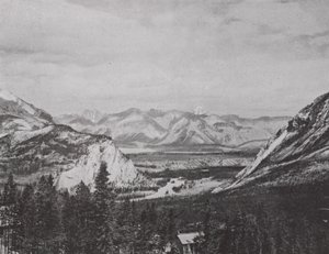 El Valle Bow, en el Parque Nacional Canadiense; Ferrocarril Canadiense del Pacífico