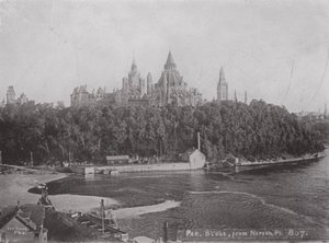 Los edificios del Parlamento, Ottawa, desde Nepean Point de Photographer Canadian
