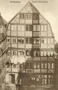 Lugar de nacimiento de Johannes Brahms, Hamburgo, Alemania de Photographer German