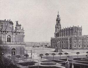 Vista desde el Muro del Zwinger hacia la Plaza del Teatro de Photographer German