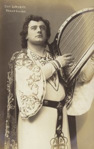 Carl Schroth, cantante de ópera alemán como Tannhauser