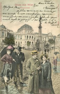 Pareja en Ringstrasse, Viena de Photographer German