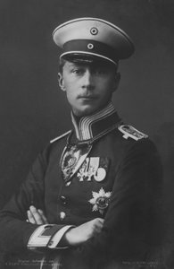 Príncipe heredero Wilhelm, hijo mayor del Kaiser Wilhelm II de Alemania (foto en blanco y negro)