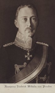 Príncipe heredero Guillermo, hijo mayor del Kaiser Guillermo II de Alemania de Photographer German