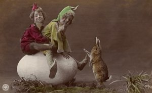 Tarjeta de Pascua con duendes de Photographer German