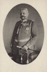 Mariscal de campo Paul von Hindenburg, comandante del ejército alemán en la Primera Guerra Mundial (foto en b/n)