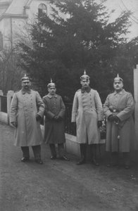 Grupo de oficiales del ejército alemán (foto en b/n) de Photographer German