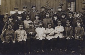 Grupo de oficiales del ejército alemán (foto en b/n) de Photographer German