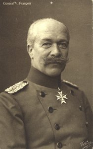 Hermann von Francois, general de infantería alemán de la Primera Guerra Mundial (foto b/n)