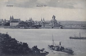 Monumento a Kaiser Wilhelm I, Deutsches Eck, Coblenza, Alemania de Photographer German