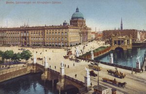 Schlossbruecke y Palacio Real, Berlín, Alemania de Photographer German