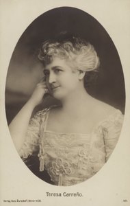 Teresa Carreño, pianista, cantante, compositora y directora venezolana de Photographer German