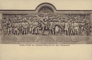 El Kaiser, relieve en el Nationaldenkmal, monumento que conmemora la unificación de Alemania, Rudesheim am Rhein, Hesse de Photographer German