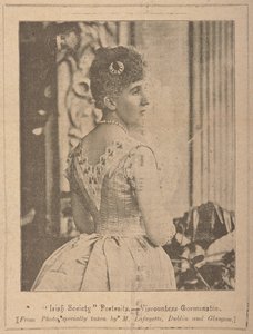 Vizcondesa Gormanston, "Sociedad Irlandesa" [diario] vol. VII No. 353 13 de octubre de 1894 (papel de periódico) de Photographer Irish