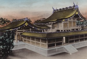 Japón, c.1912: Edificio Principal del Santuario Meiji Jingu, Tokio de Photographer Japanese