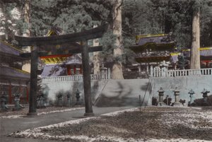 Japón, c.1912: Mausoleo y su terreno para el primer Shogun, Iyeyasu de la dinastía Tokugawa, casi 300 años de antigüedad en Nikko
