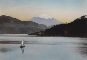 Japón, c.1912: Monte Fuji desde el Lago Hakone