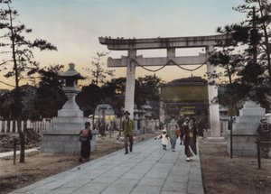 Japón, c.1912: Santuario Nanko, Kobe