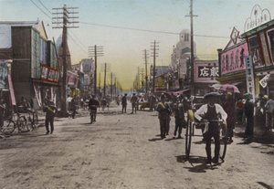 Japón, c.1912: Calle del Teatro, Yokohama de Photographer Japanese