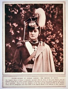 La Emperatriz de Rusia con el uniforme del Coronel en Jefe de los Lanceros Rusos
