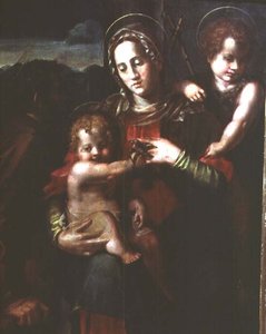 Madonna y Niño con el Infante San Juan Bautista de Pier Francesco Foschi