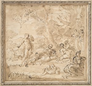 Apolo y Dafne de Pier Francesco Mola
