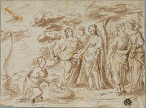 El Hallazgo de Moisés de Pier Francesco Mola