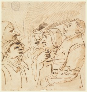 Cinco figuras grotescas de Pier Francesco Mola