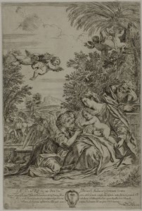 Huida a Egipto de Pier Francesco Mola