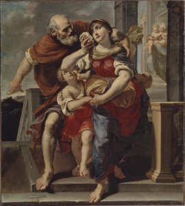 Agar deja la casa de Abraham de Pier Francesco Mola