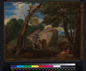 Paisaje con figuras mitológicas