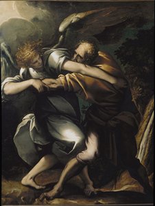 La lucha de Jacob con el ángel de Pier Francesco Morazzone