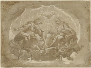 María como Mediadora y Cristo como Señor del Mundo de Pier Francesco Morazzone