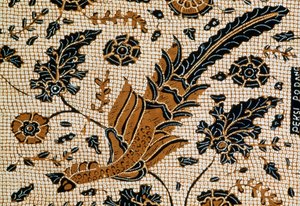 Batik con diseño tradicional llamado peksi podang, Surakarta, Java, Indonesia (detalle) de Blaise Nicolas Le Sueur