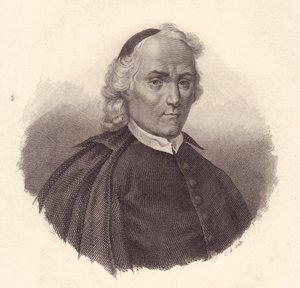 Retrato del presbiteriano e historiador italiano Ludovico Antonio Muratori, grabado en cobre